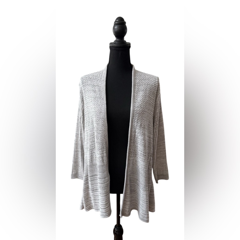 Apt. 9 Light Gray Women's Cottagecore Knitted Cardigan